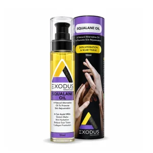 Exodus Immunology Squalane Oil 50 ml plant-derived facial and body oil for skin hydration and moisture-barrier support