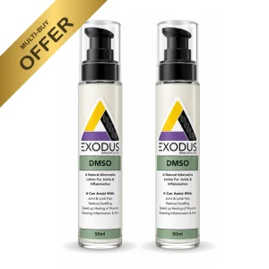 Exodus Immunology DMSO Twin Combo with two 50ml DMSO lotion bottles