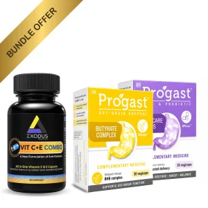 Exodus Immunology Healing Restore Pack with Progast Butyrate Complex, Progast Floracare Plus and VIT C+E COMBO