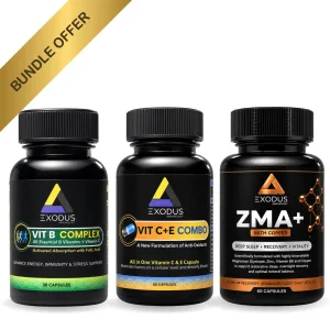 Exodus Immunology Immune Guard Defence System with Vit B Complex, VIT C+E COMBO and ZMA+ with Copper