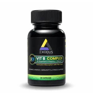 Exodus Immunology Vit B Complex 30-capsule supplement bottle